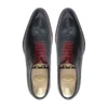 Milano - Men's Charcoal Oxblood Patina Calf Leather Wholecut Shoe - Image 3