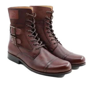 Okmok - Men's Oxblood Pebble Grain Leather Boot