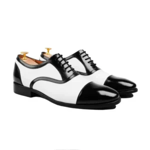 Jackom - Men's Black Patent Leather Oxford Shoe with a leather rubber sole sound like a classy and versatile choice. This type of shoe can be a stylish addition to a wardrobe. The addition of a rubber sole provides durability and traction, making them suitable for all-day wear.
