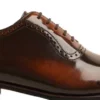 Drade - Men's Burnished Brown Box Leather High Shine Oxford Shoe - Image 2