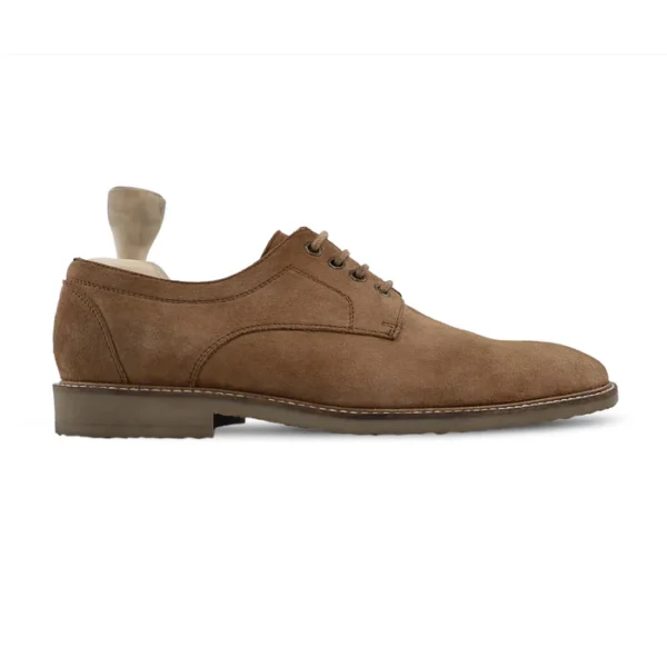 Teijo - Men's Camel Kid Suede Derby Shoe - Image 2