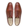 Vance - Men's Light Brown Patina Calf Leather Oxford Shoe - Image 3